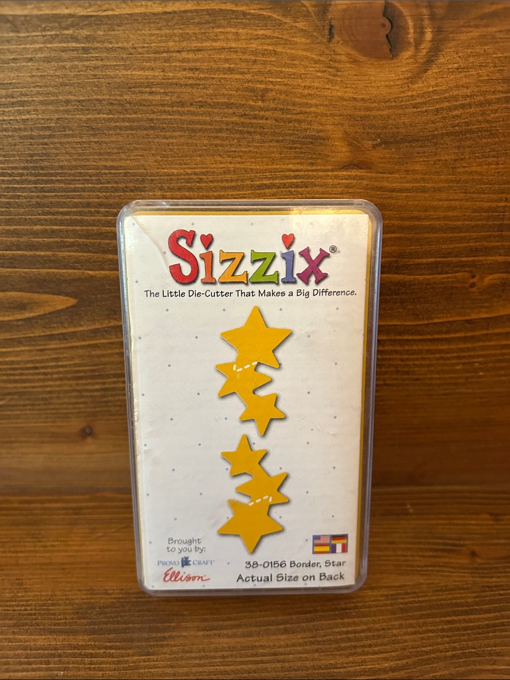 Sizzix Yellow Star Border Die Cutting Template